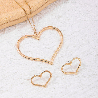 Elegant Simple Style Heart Shape Alloy Women's Jewelry Set