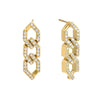 1 Pair Simple Style Chain Plating Inlay Stainless Steel Zircon Drop Earrings