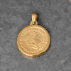 1 Piece 304 Stainless Steel 18K Gold Plated Human Coin Polished Pendant