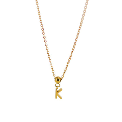 Stainless Steel Simple Style Letter Plating Pendant Necklace