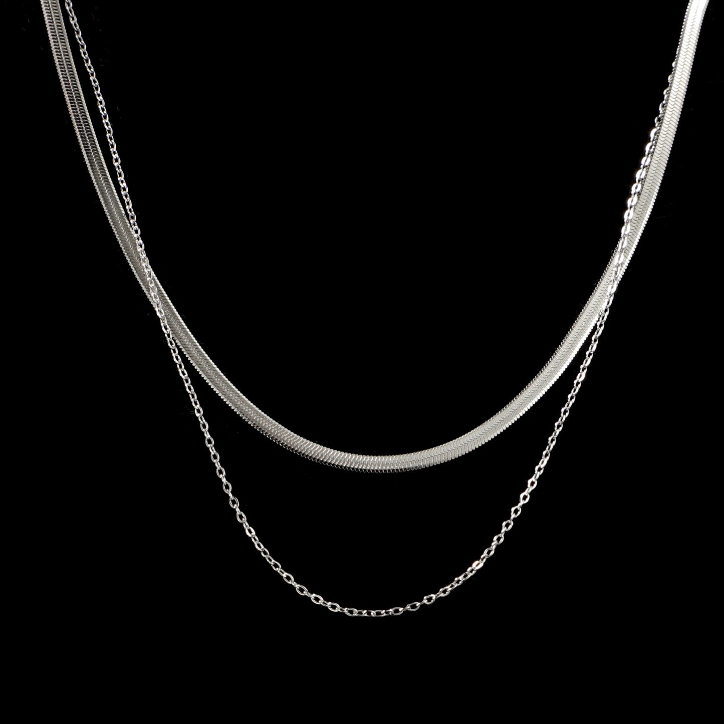 Stainless Steel Simple Style Geometric Solid Color Necklace