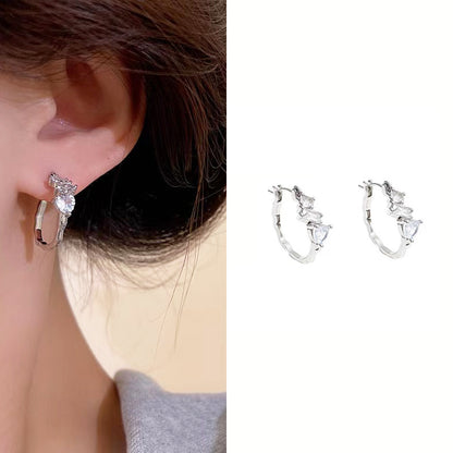 1 Pair IG Style Geometric Plating Inlay Copper Zircon Earrings