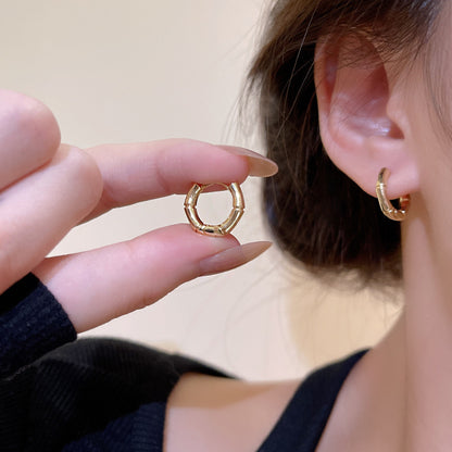 1 Pair IG Style Geometric Plating Inlay Copper Zircon Earrings