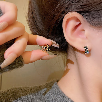 1 Pair IG Style Geometric Plating Inlay Copper Zircon Earrings