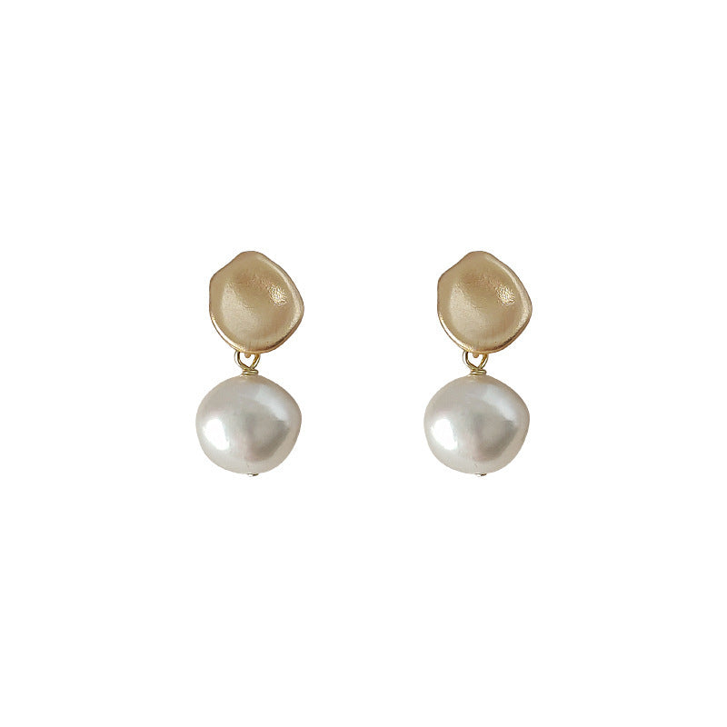 1 Pair Elegant Retro Geometric Freshwater Pearl Earrings