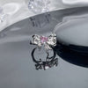 Wholesale Sweet Bow Knot Copper Plating Inlay Zircon Open Rings