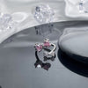 Wholesale Sweet Bow Knot Copper Plating Inlay Zircon Open Rings