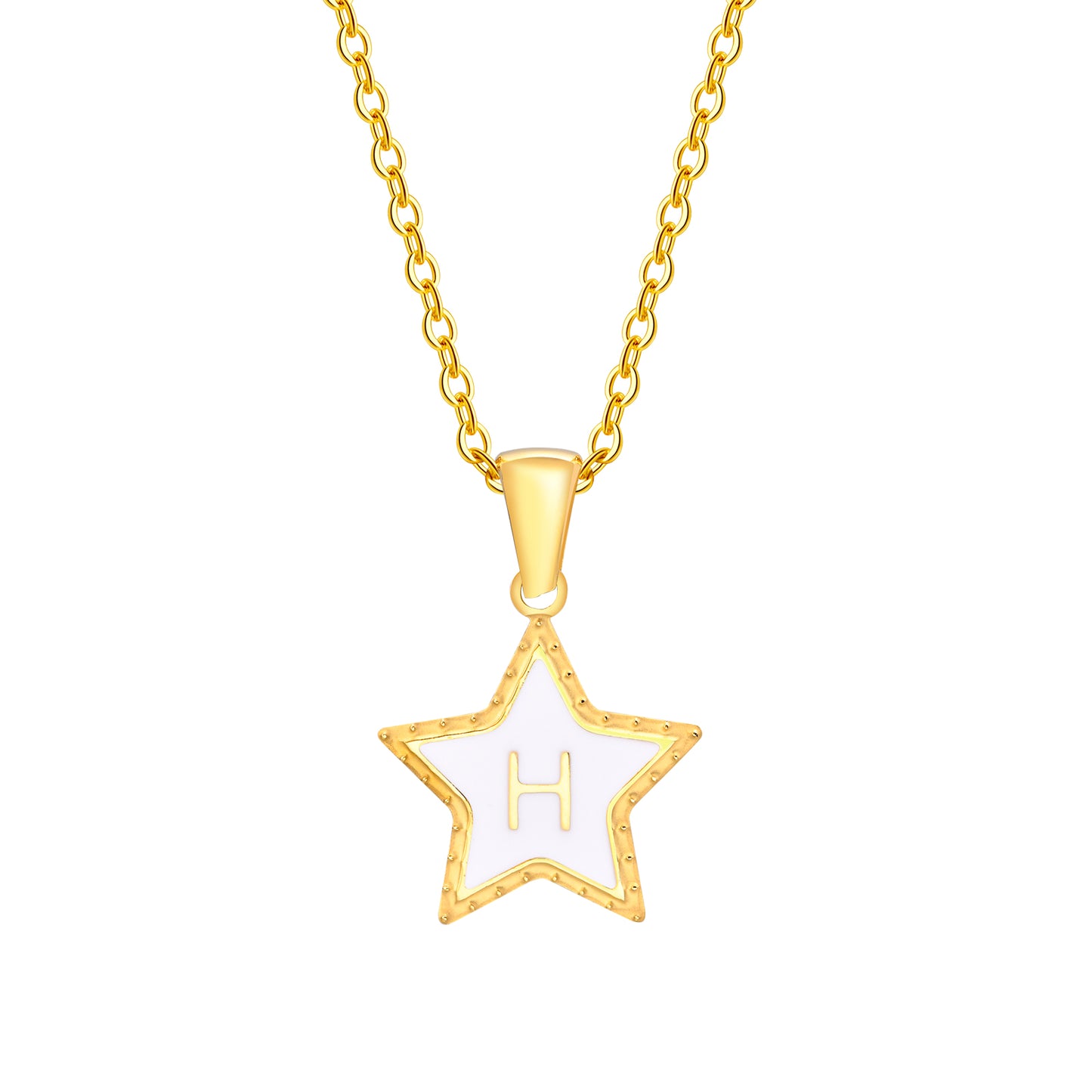 Stainless Steel 18K Gold Plated IG Style Simple Style Pentagram Pendant Necklace