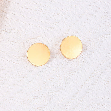 1 Pair Simple Style Round Plating Alloy Ear Studs
