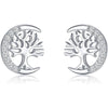 1 Pair Elegant Simple Style Life Tree Plating Sterling Silver Ear Studs