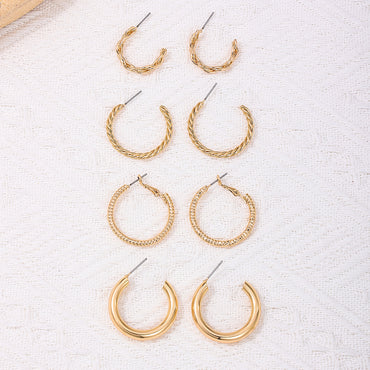 1 Set Simple Style Geometric Solid Color Alloy Ear Studs