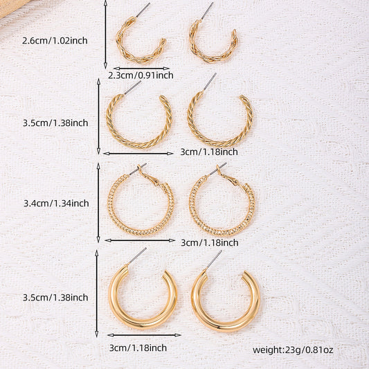 1 Set Simple Style Geometric Solid Color Alloy Ear Studs