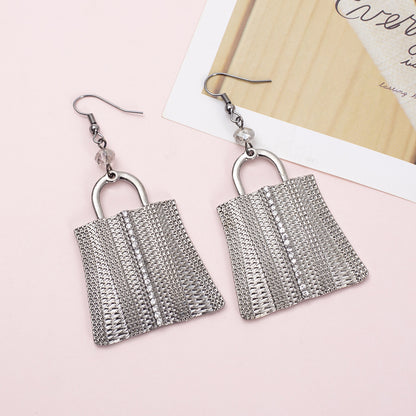 1 Pair Casual Simple Style Bag Alloy Drop Earrings