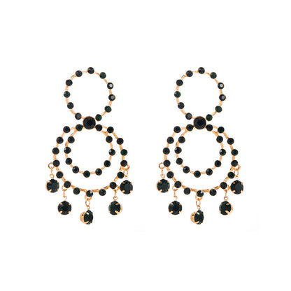 1 Pair Elegant Geometric Circle Alloy Drop Earrings