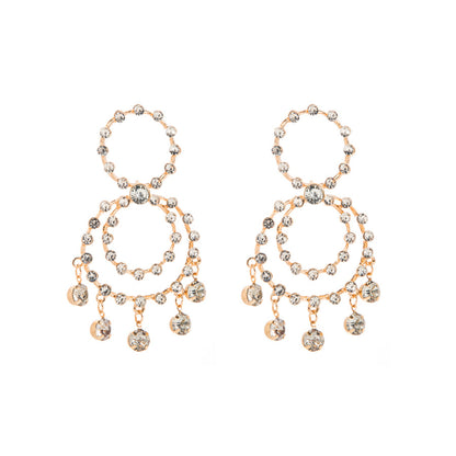 1 Pair Elegant Geometric Circle Alloy Drop Earrings