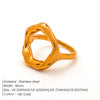 Stainless Steel Simple Style Irregular Solid Color Plating Rings