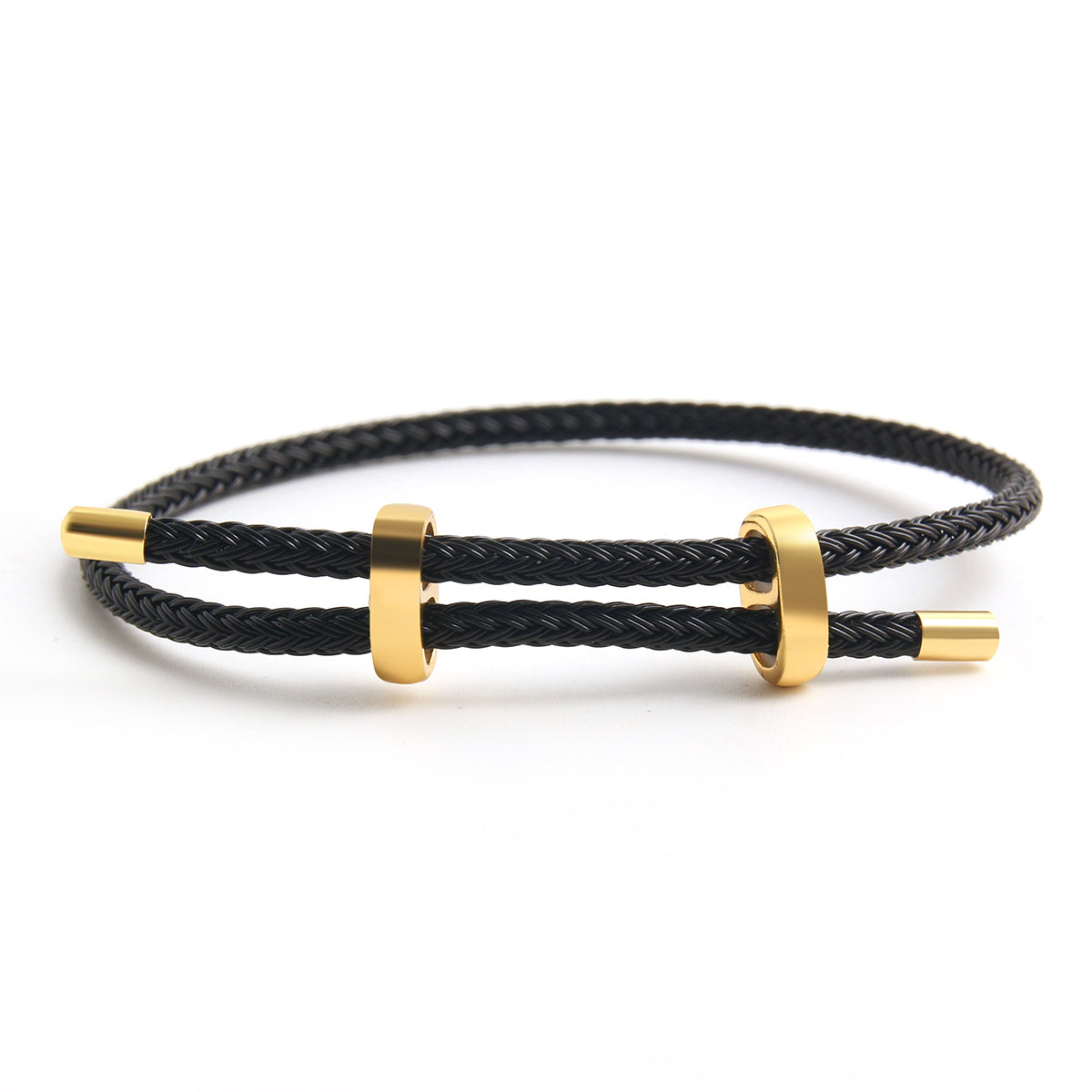 Hip-Hop Simple Style Color Block Wire Rope Copper Buckle Women's Wristband