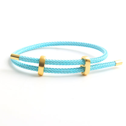 Hip-Hop Simple Style Color Block Wire Rope Copper Buckle Women's Wristband