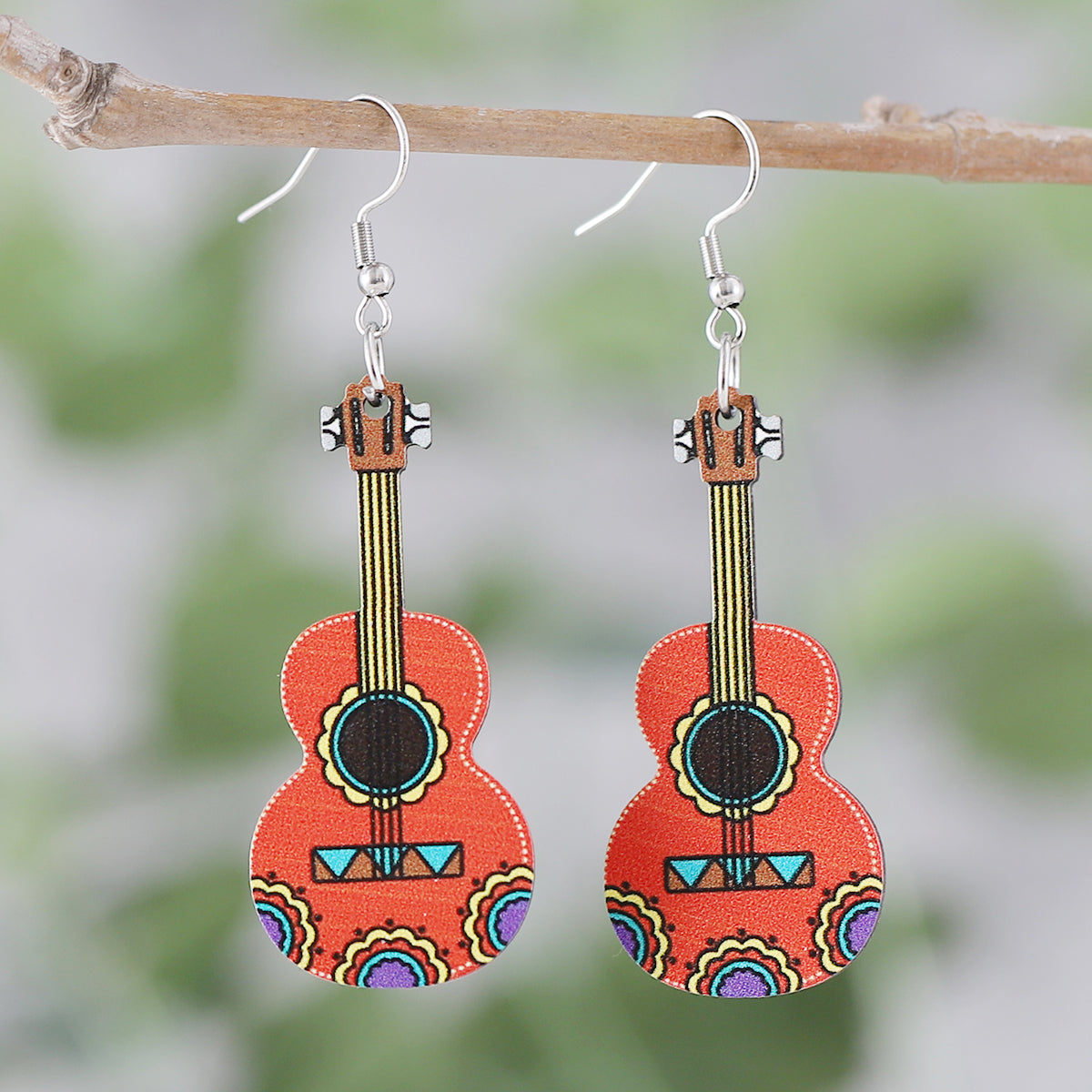 1 Pair Pastoral Cartoon Plant Wood Drop Earrings