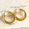 1 Pair Vacation Simple Style Geometric Plating Stainless Steel 18K Gold Plated Earrings