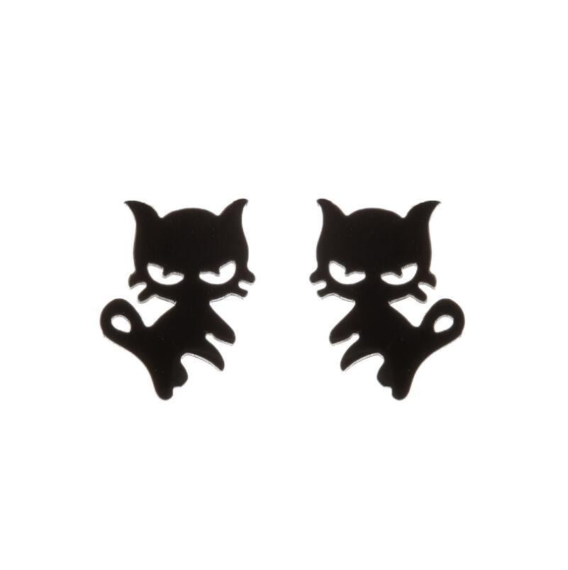 1 Pair Cute Animal Titanium Steel Plating Ear Studs