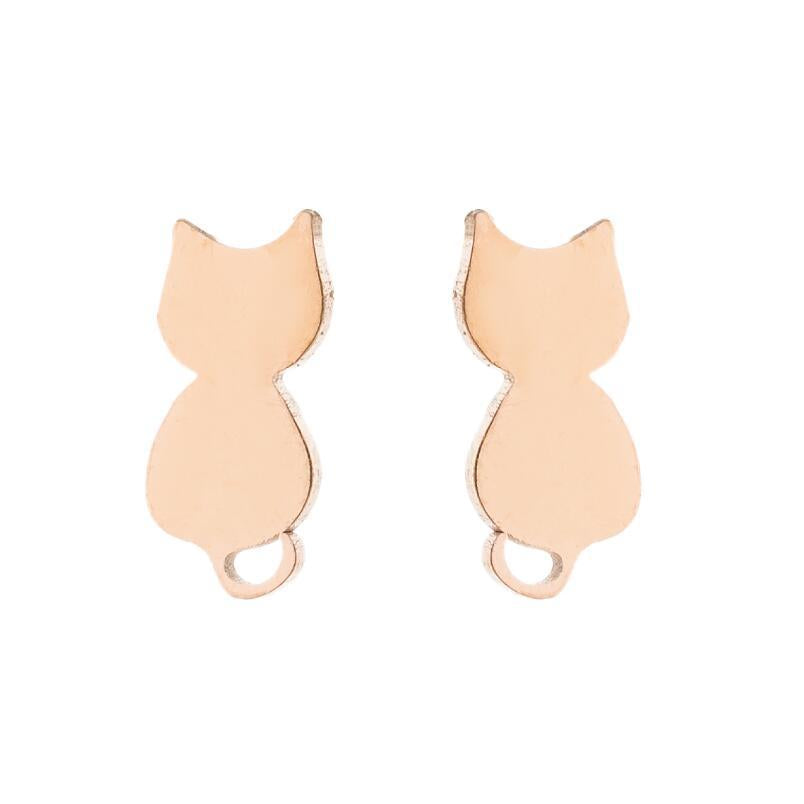 1 Pair Cute Animal Titanium Steel Plating Ear Studs