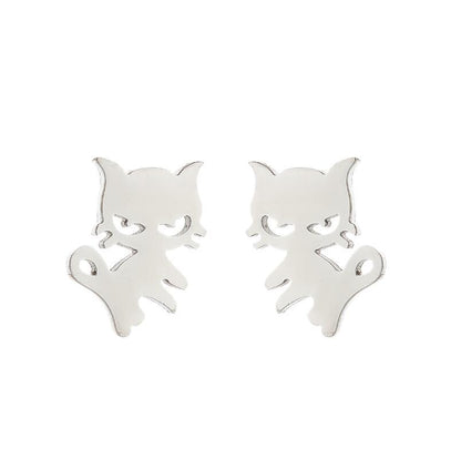 1 Pair Cute Animal Titanium Steel Plating Ear Studs