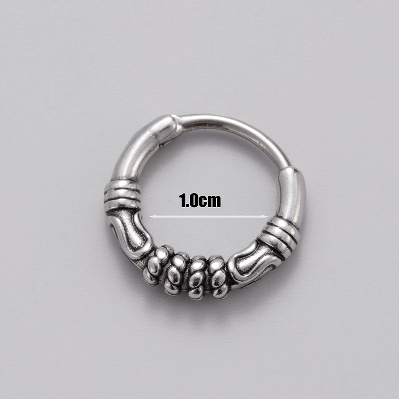 1 Piece Vintage Style Solid Color Stainless Steel Ear Studs