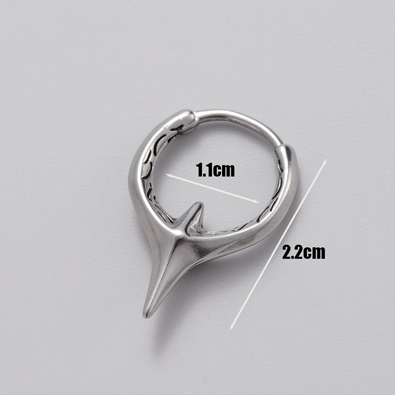 1 Piece Vintage Style Solid Color Stainless Steel Ear Studs