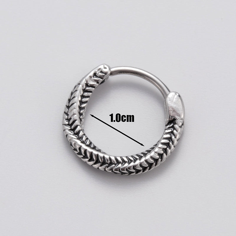 1 Piece Vintage Style Solid Color Stainless Steel Ear Studs