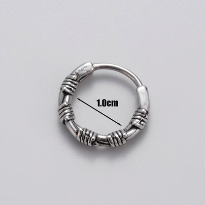 1 Piece Vintage Style Solid Color Stainless Steel Ear Studs