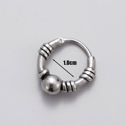 1 Piece Vintage Style Solid Color Stainless Steel Ear Studs