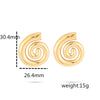 Simple Style Spiral Stainless Steel Ear Studs 1 Pair