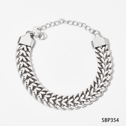 Stainless Steel Casual Simple Style Geometric Plating Bracelets