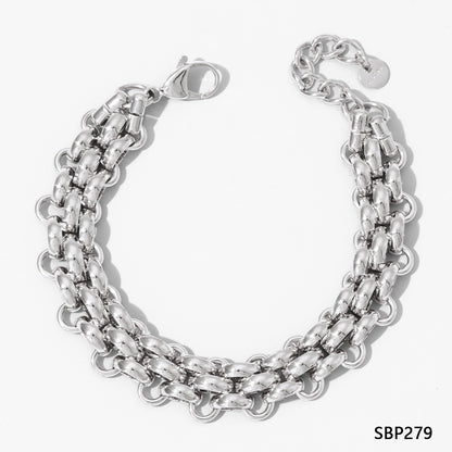 Stainless Steel Casual Simple Style Geometric Plating Bracelets