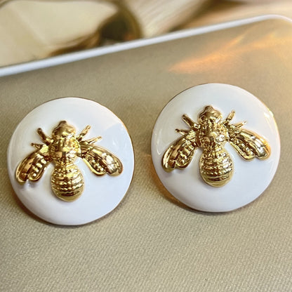 1 Pair Vintage Style Bee Plating Zinc Alloy Ear Studs