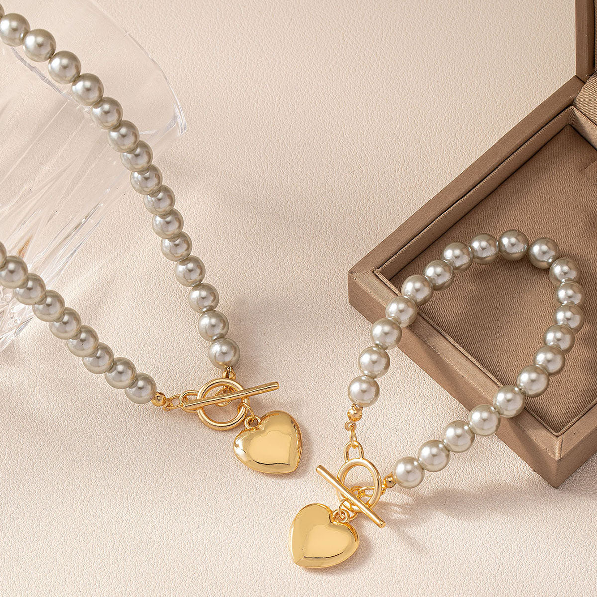 Casual Elegant Heart Shape Alloy Plastic Women's Jewelry Set