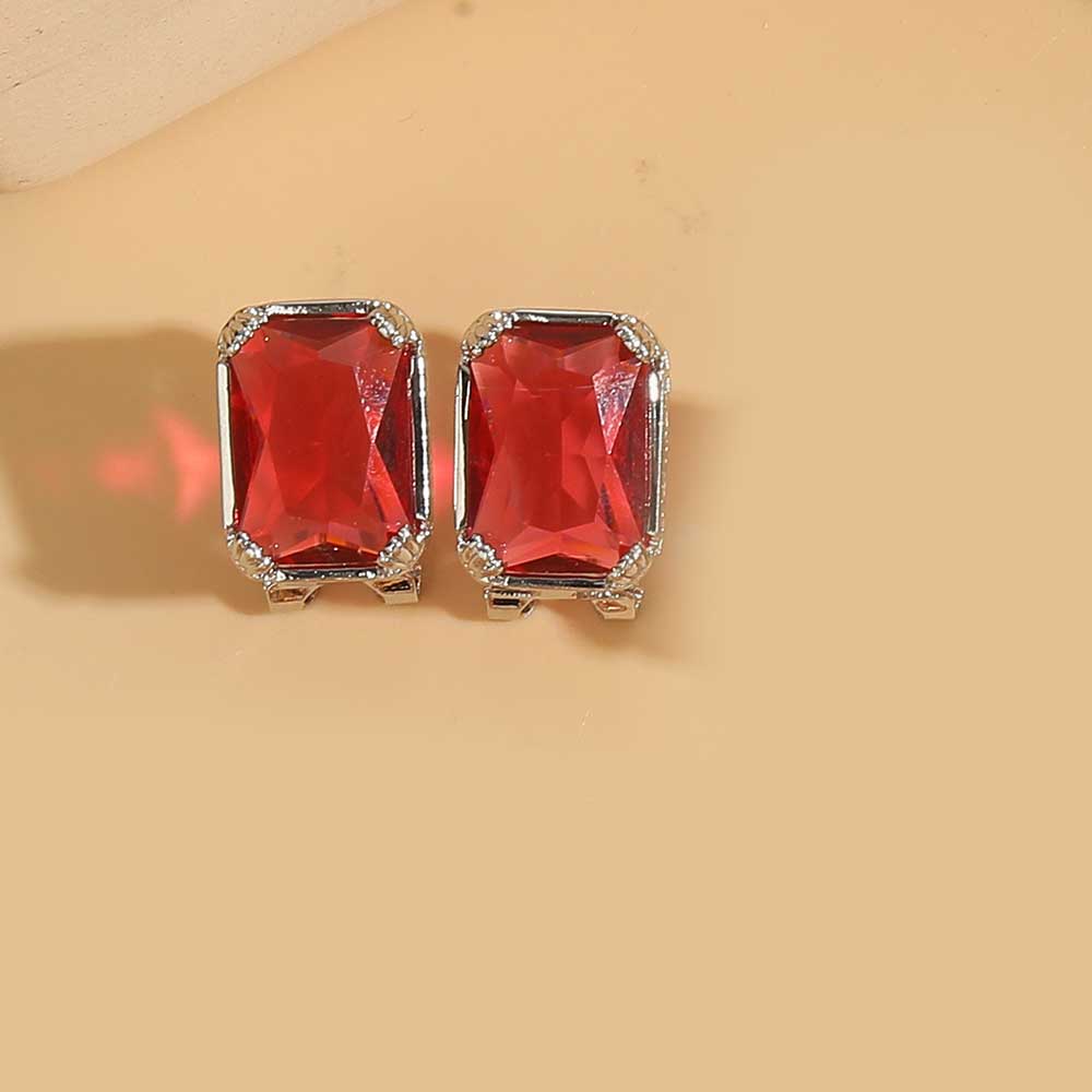 1 Pair Simple Style Square Inlay Copper Zircon 14K Gold Plated Earrings