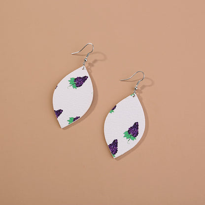 1 Pair Casual Vacation Star Fruit Imitation Leather Drop Earrings