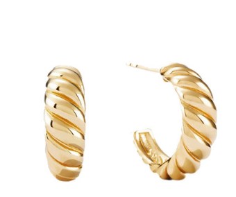 1 Pair Simple Style Geometric Solid Color Plating Stainless Steel Hoop Earrings