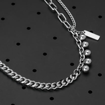 Stainless Steel Hip-Hop Geometric Necklace