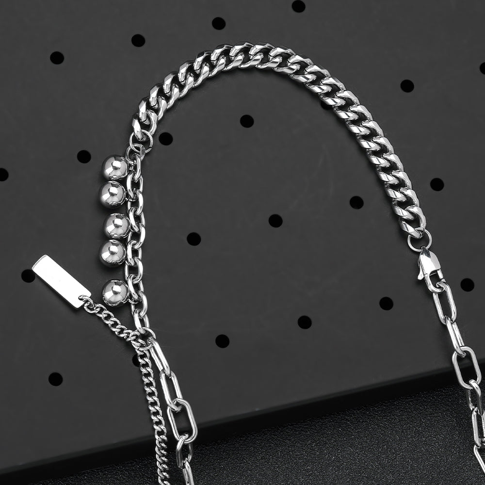 Stainless Steel Hip-Hop Geometric Necklace