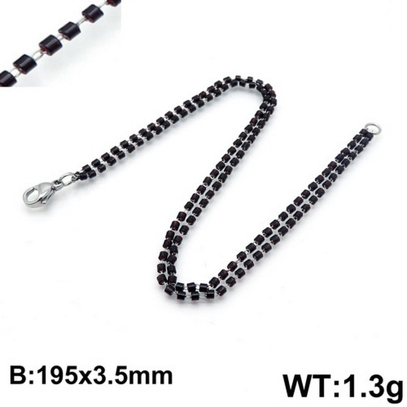 Stainless Steel Gravel Seed Bead Simple Style Geometric Bracelets