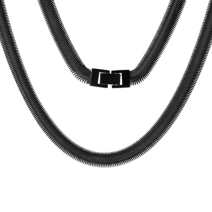 Stainless Steel Hip-Hop Solid Color Necklace