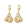 1 Pair IG Style Geometric Enamel Plating Inlay Copper Zircon Drop Earrings