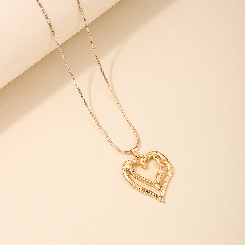 Nordic Style Simple Style Heart Shape Alloy Women's Pendant Necklace