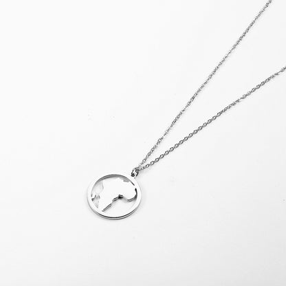 Stainless Steel 18K Gold Plated Casual Simple Style Map Pendant Necklace