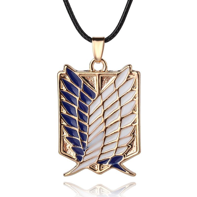 The New Fashion Anime Around The Attacking Giant Investigation Corps Logo Necklace Wholesale