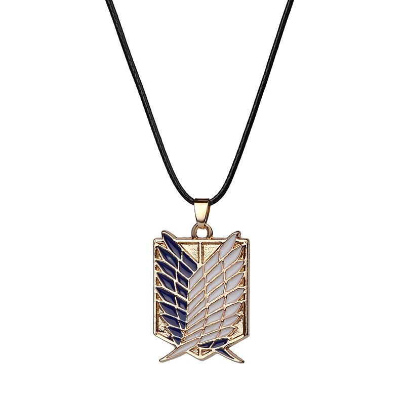 The New Fashion Anime Around The Attacking Giant Investigation Corps Logo Necklace Wholesale