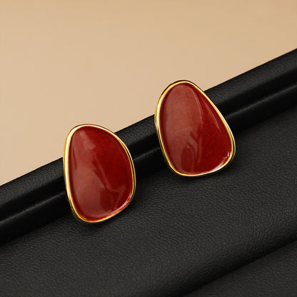1 Pair Elegant Sweet Streetwear Color Block Plating Copper 18K Gold Plated Ear Studs